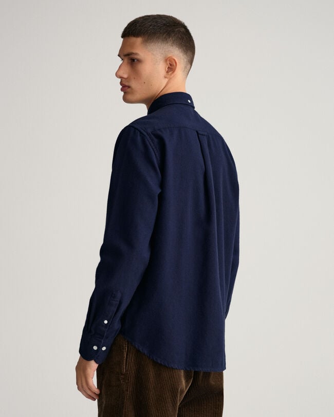 Regular Fit overhemd met visgraatmotief