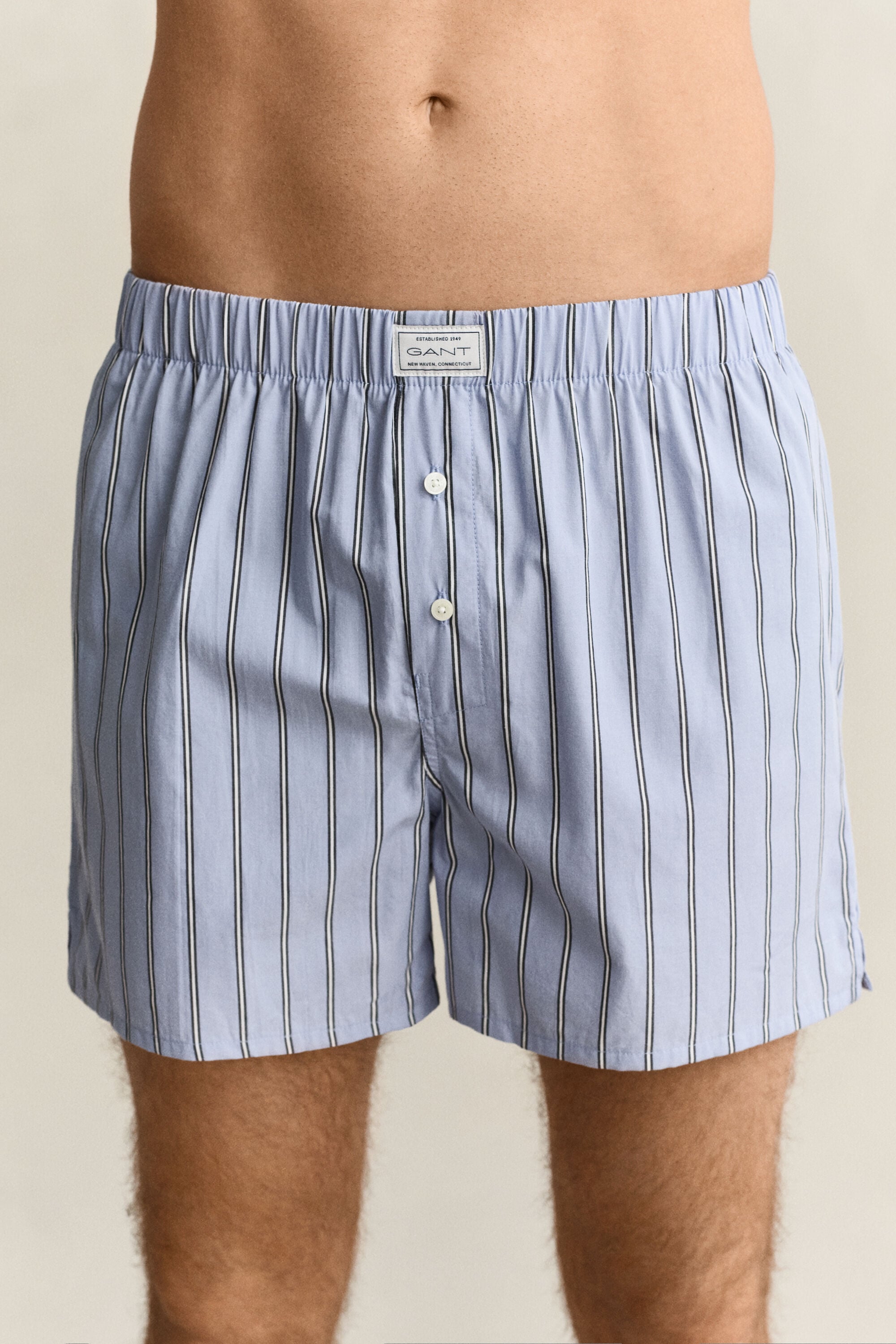 Set van twee gestreepte boxershorts