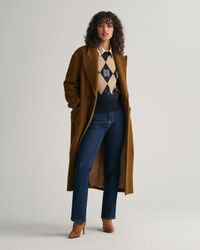 Superzachte Argyle trui met ronde hals