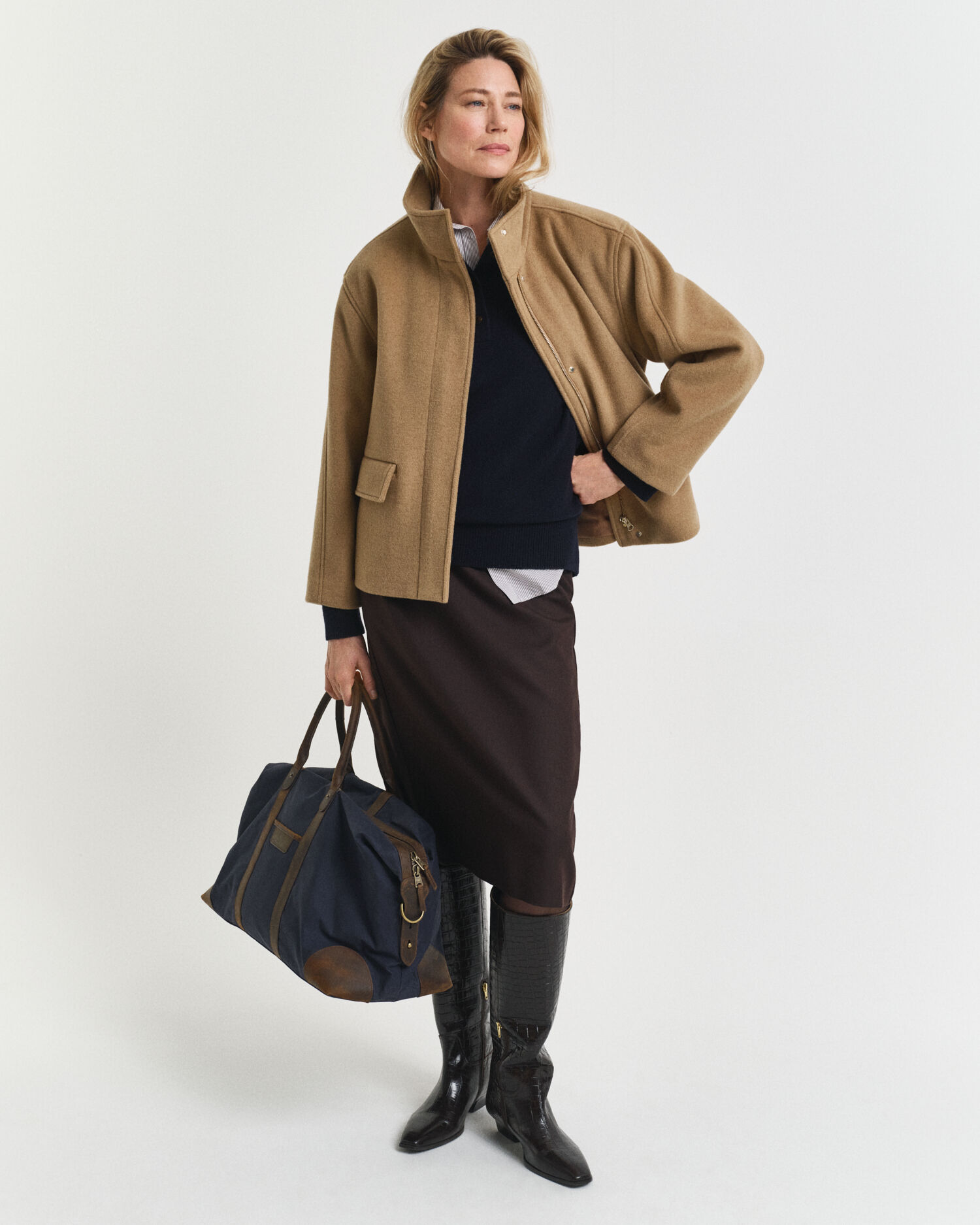 Kort wollen jack met rits