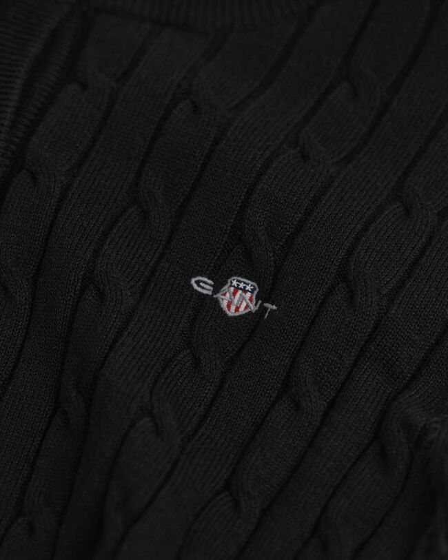 Kabelgebreid vest van stretchkatoen