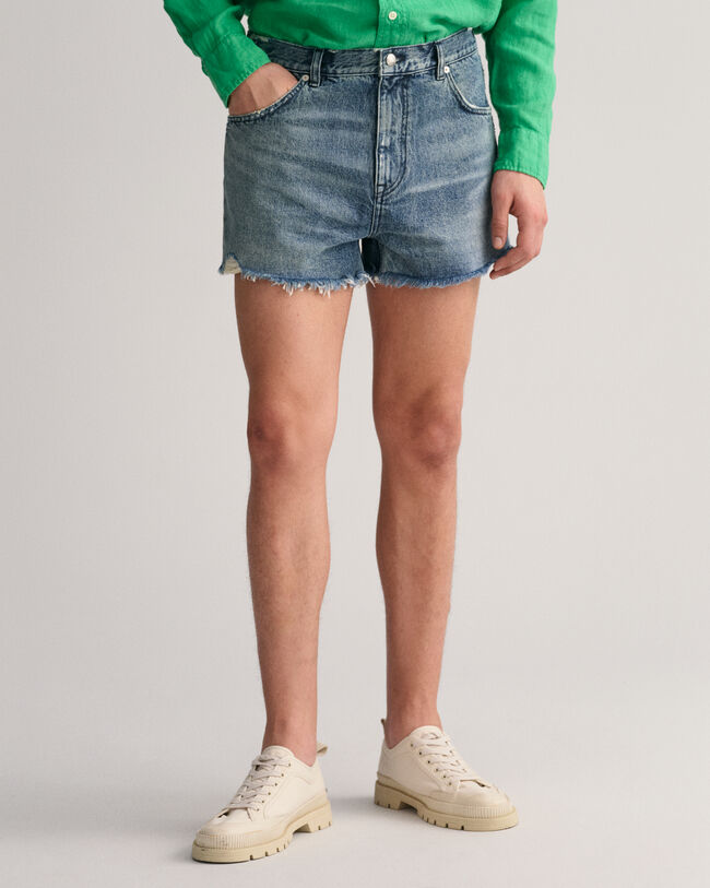 Raw Hem jeansshort