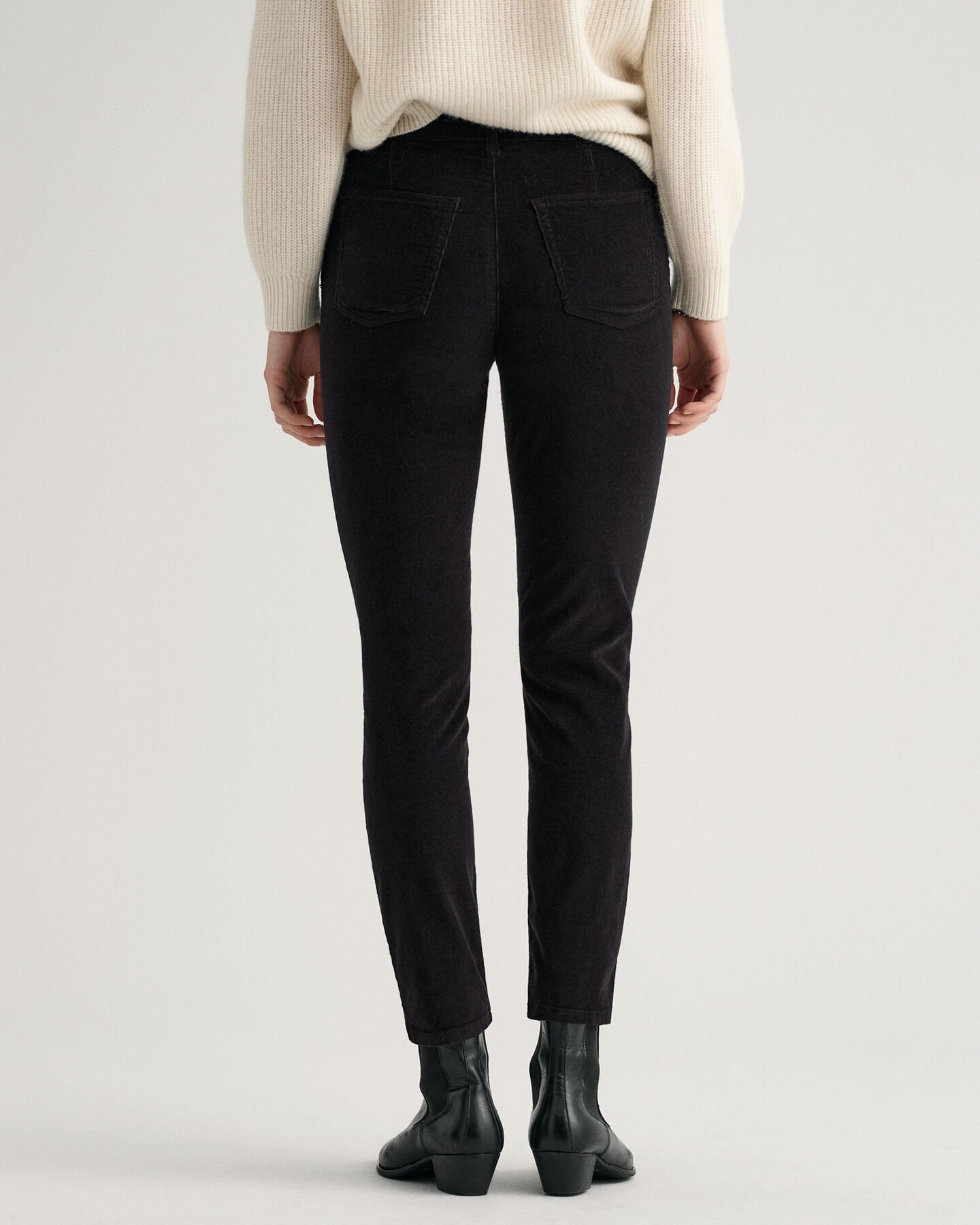 Farla Slim Fit cropped jeans van corduroy