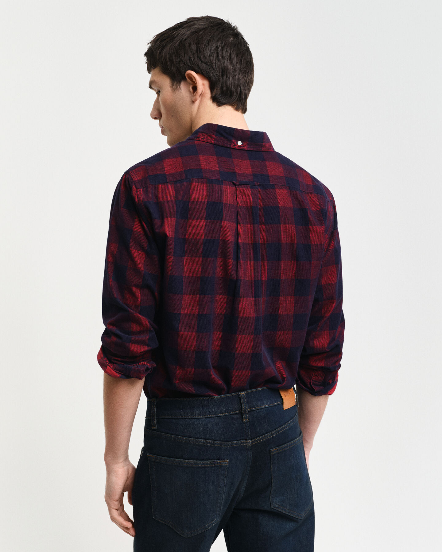 Regular Fit geruit corduroy overhemd