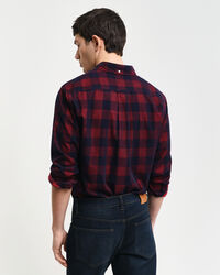 Regular Fit geruit corduroy overhemd