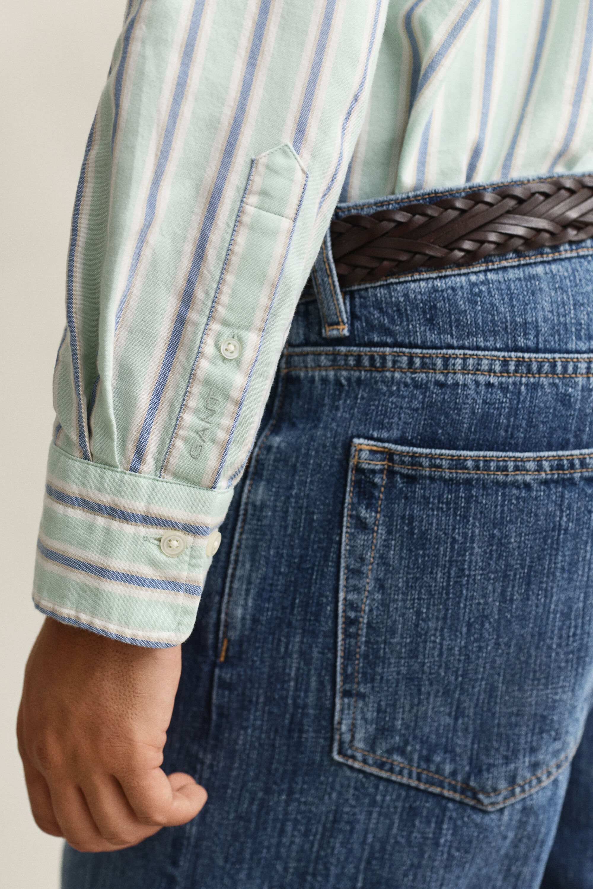 Archive Oxford-overoverhemd met strepen