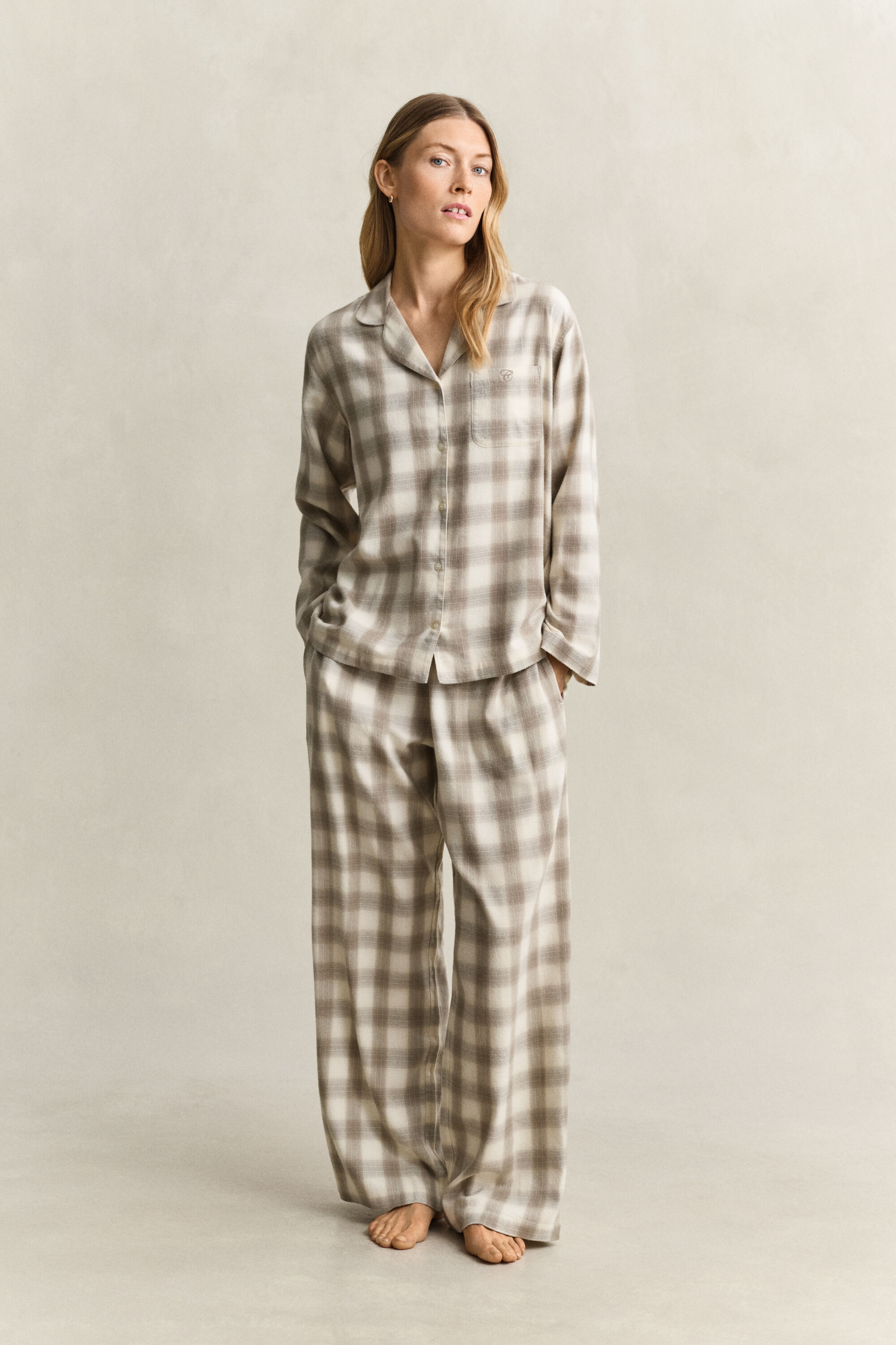Geruite flanellen pyjama