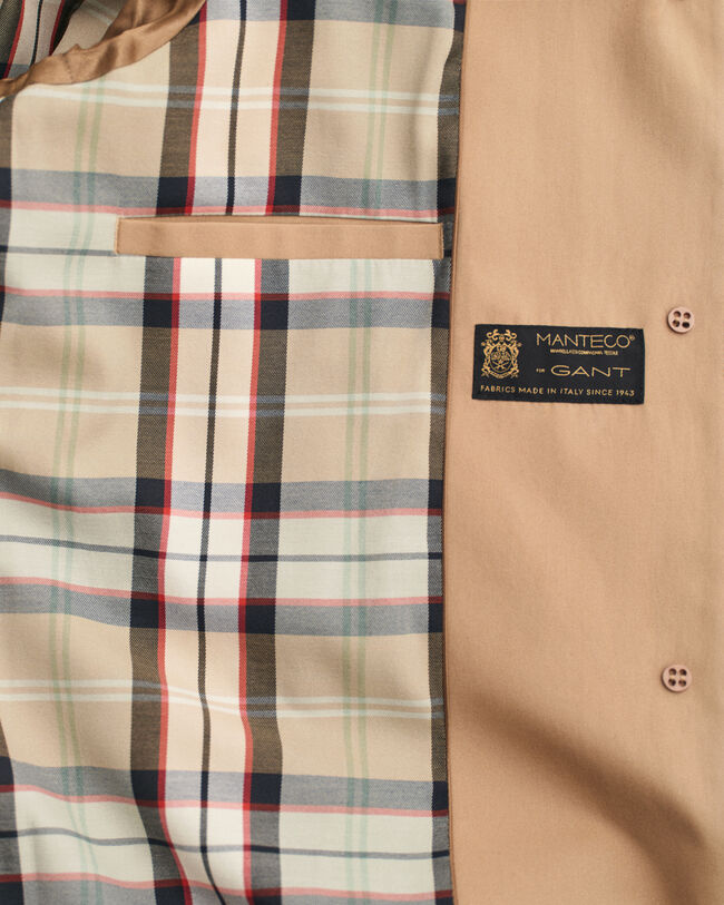 Car Coat met leren kraag