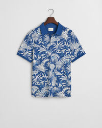 Poloshirt met tropische print