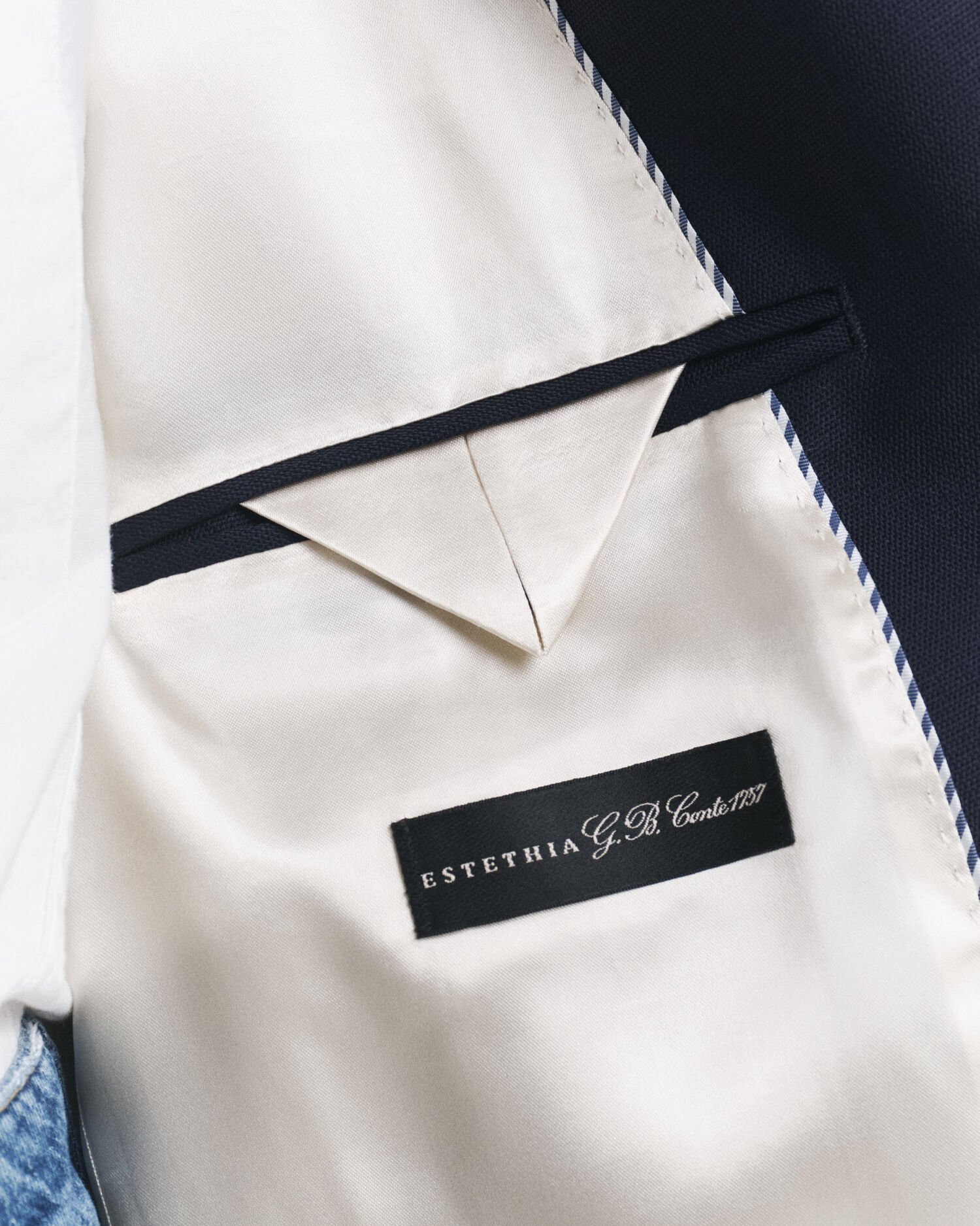 Oversized blazer van wol en jute