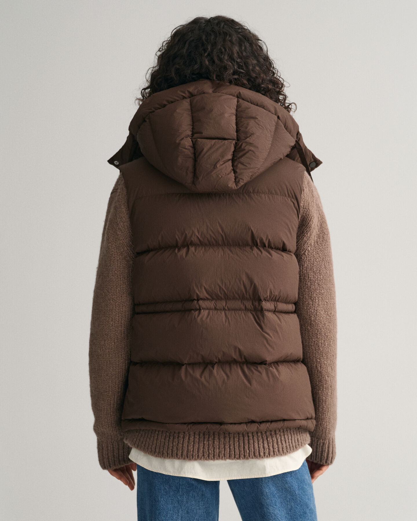 Middellange donsbodywarmer