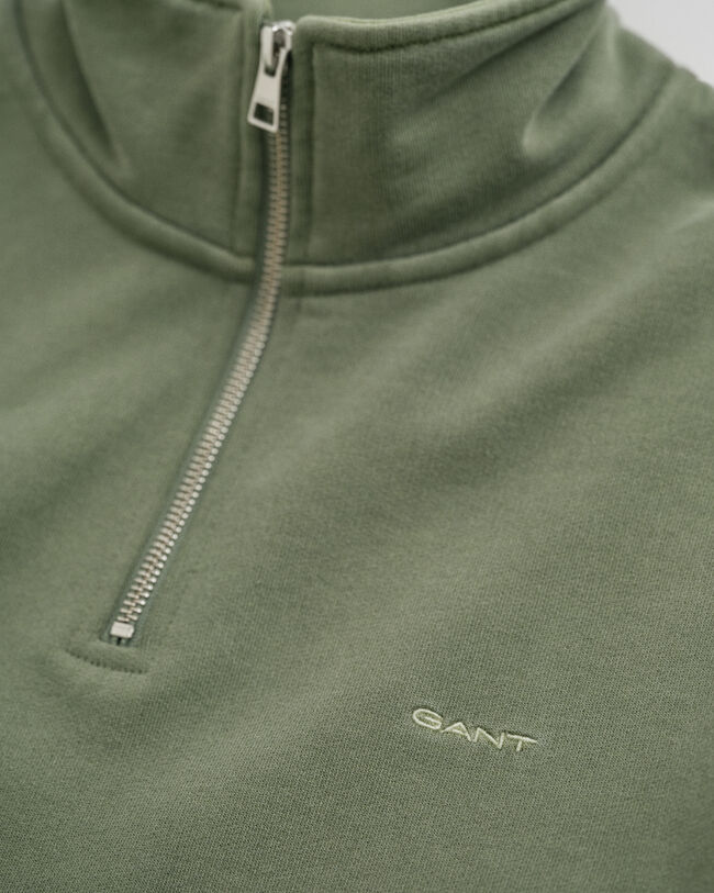 Sunfaded sweatshirt met korte rits