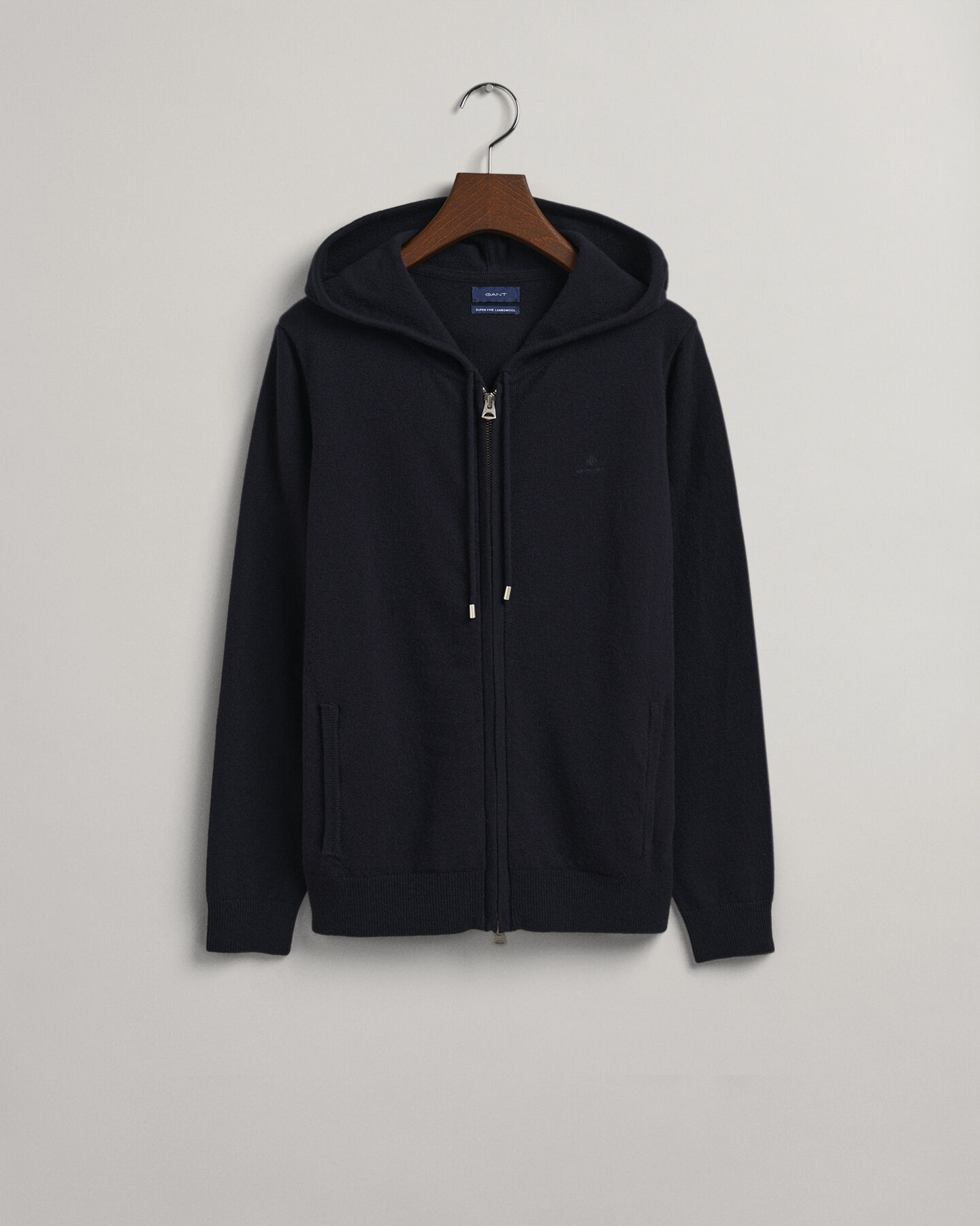 Hoodie met ritssluiting van buitengewoon zachte lamswol