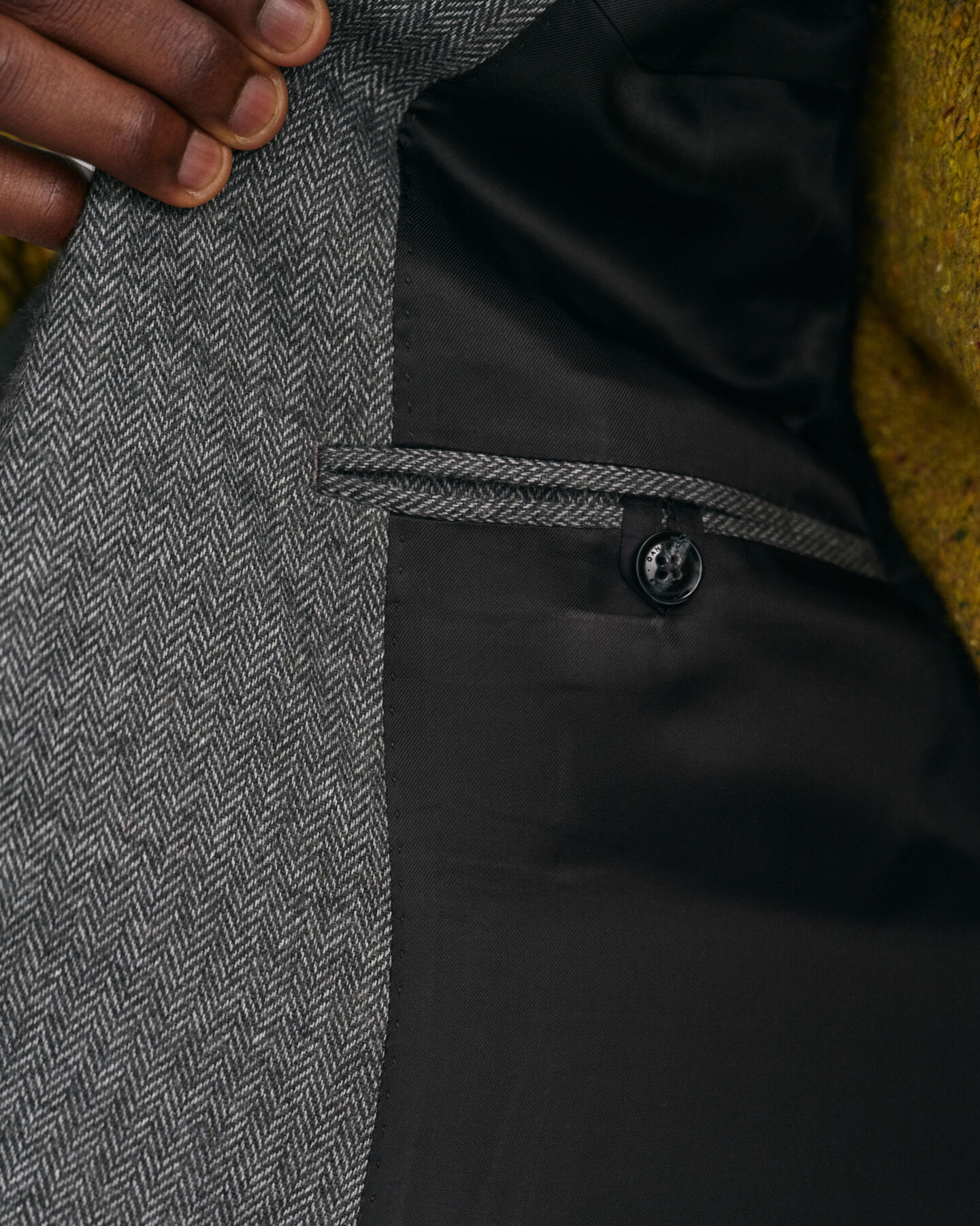 Kostuumblazer met visgraatmotief