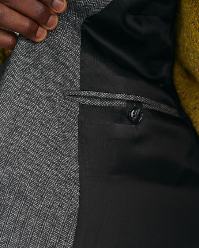 Kostuumblazer met visgraatmotief