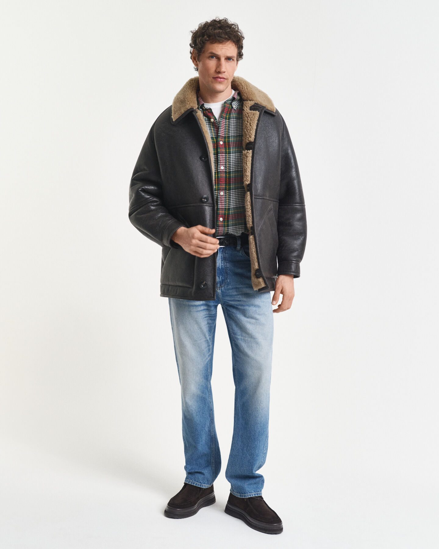 Relaxed Fit geruit overhemd van lichte keperstof