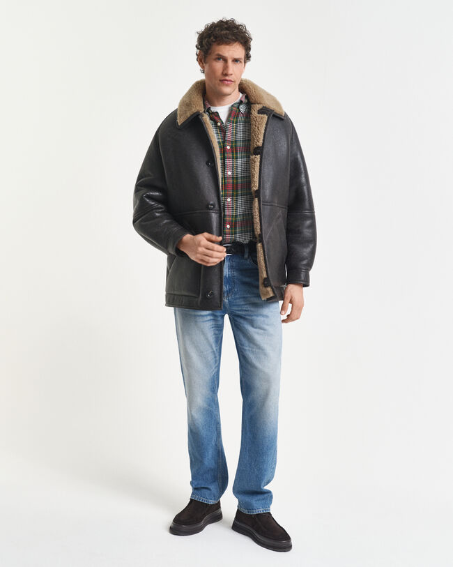 Relaxed Fit geruit overhemd van lichte keperstof