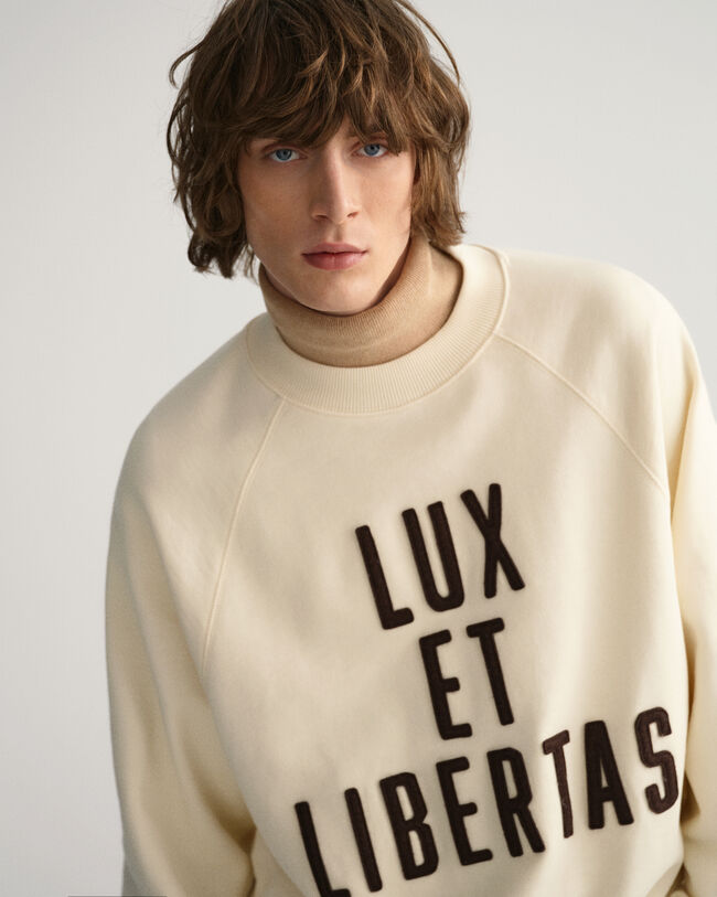Luxe sweatshirt met ronde hals