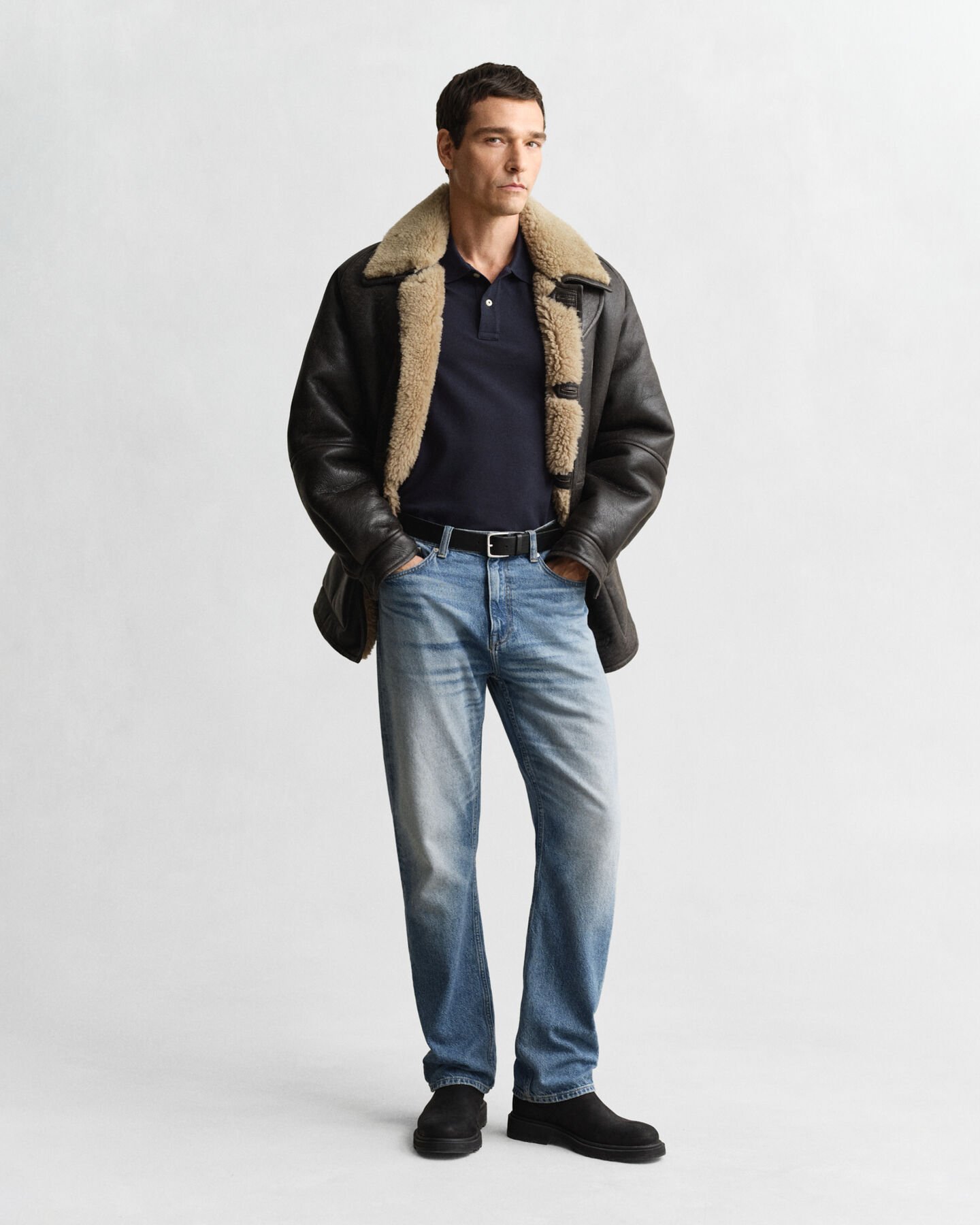 Regular Fit Shield piqué poloshirt