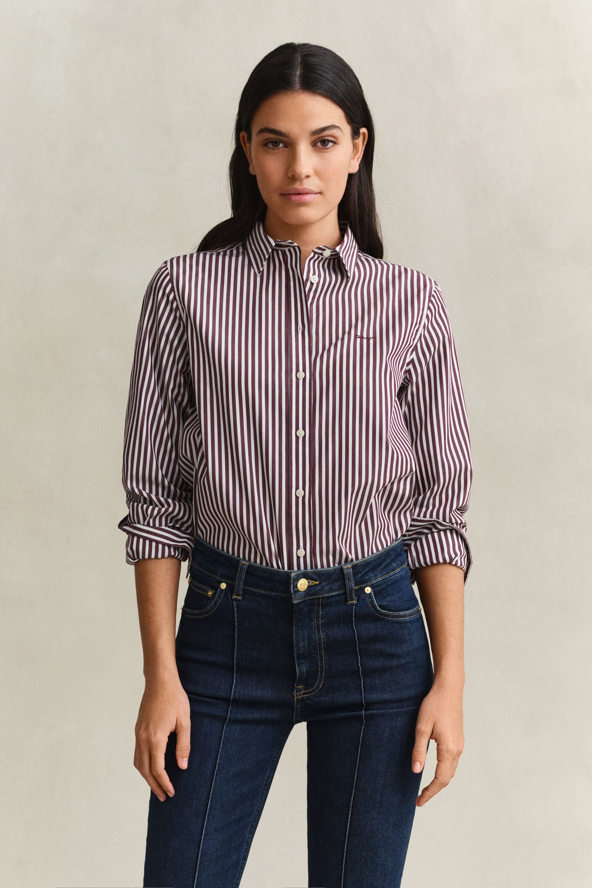 Regular Fit Classic gestreept overhemd van poplin