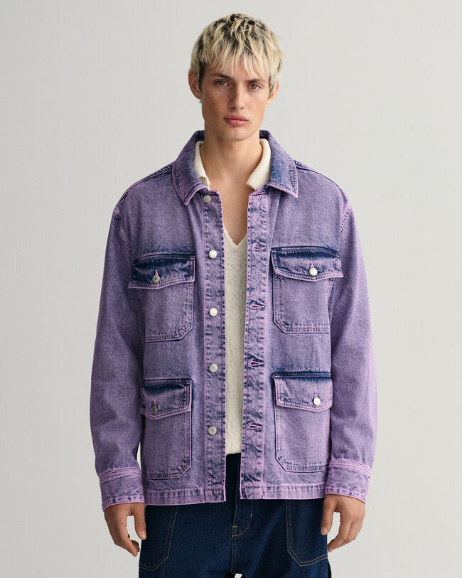 Speciaal geverfd denim overshirt