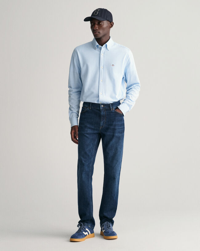 Regular Fit piqué overhemd van jersey