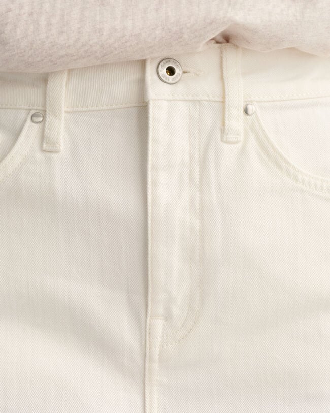 Witte denim rok
