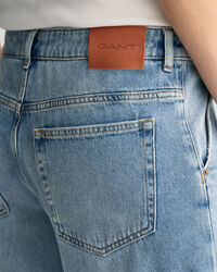 Jeans met lage taille en wijde pijpen