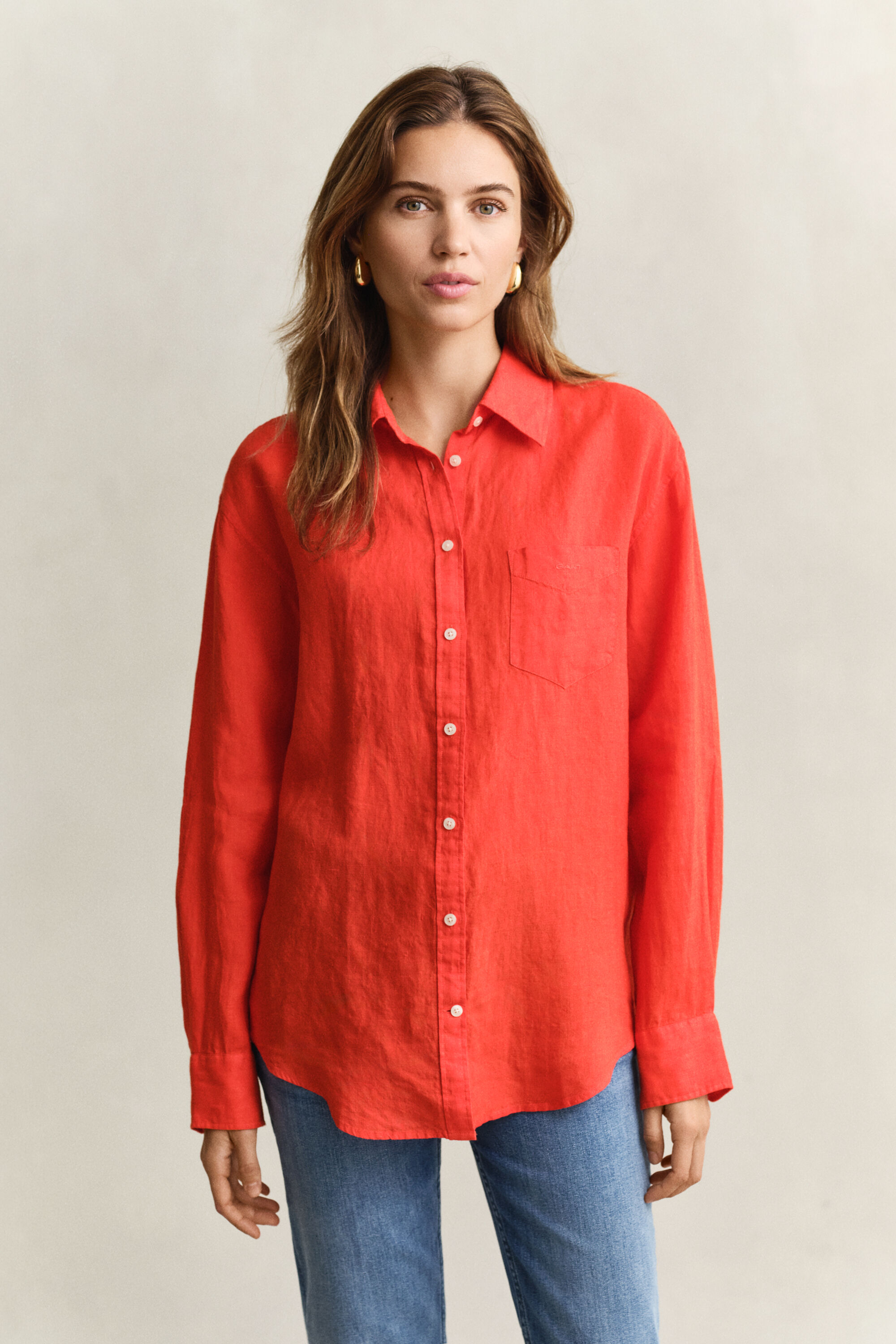 Relaxed Fit linnen blouse