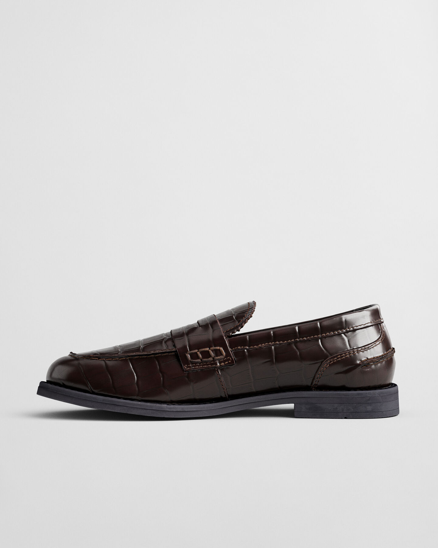 Gracelyn loafers van leer met krokodilleneffect
