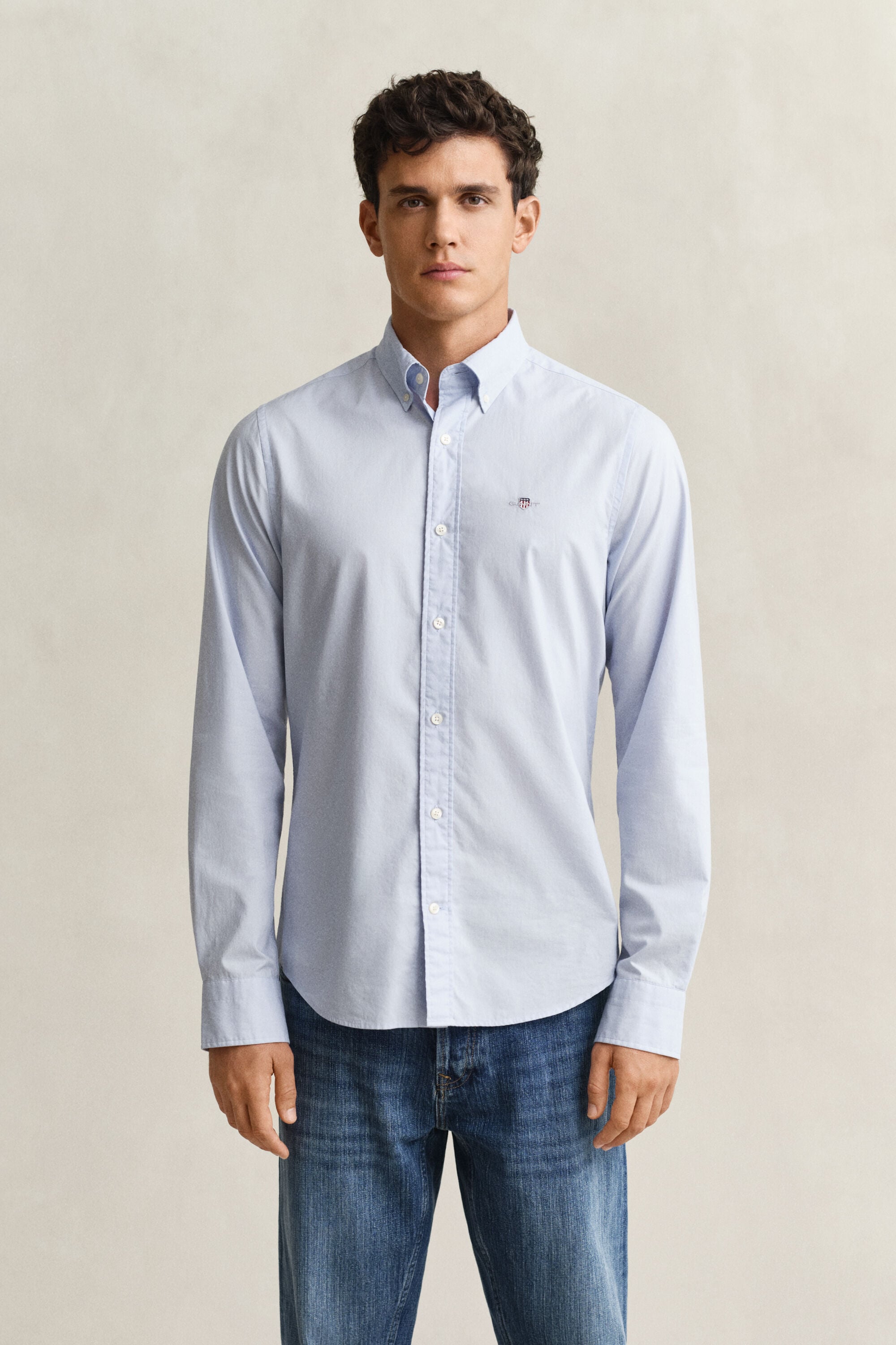 Slim Fit Classic overhemd van poplin