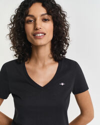 Shield T-shirt met V-hals