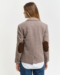 Regular Fit kortere blazer met visgraatmotief