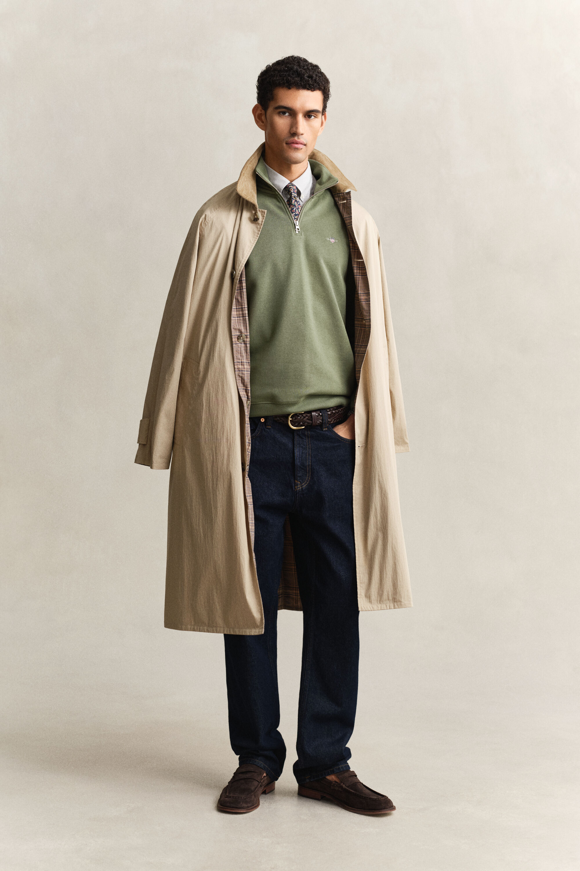 Shield sweatshirt met korte rits