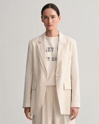 Regular Fit blazer van linnen met stretch