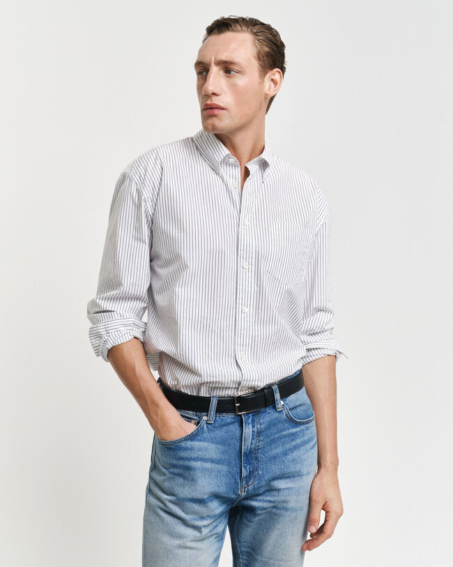 Relaxed Fit Striped Heritage Poplin overhemd