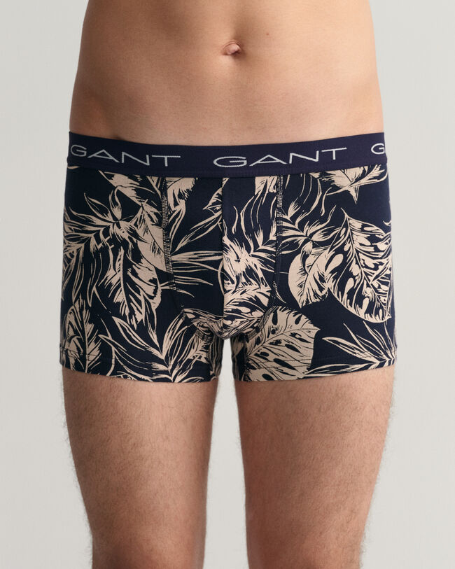 Set van drie boxershorts met Tropical leaves-print
