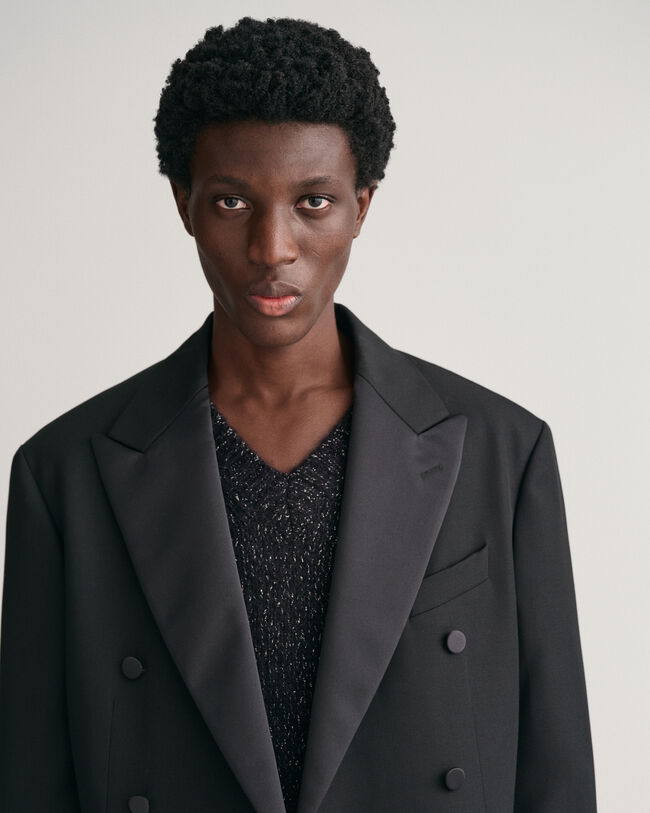 Smoking-kostuumblazer met dubbele knopenrij