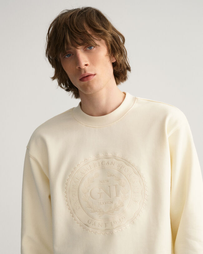 Monogram sweatshirt met ronde hals
