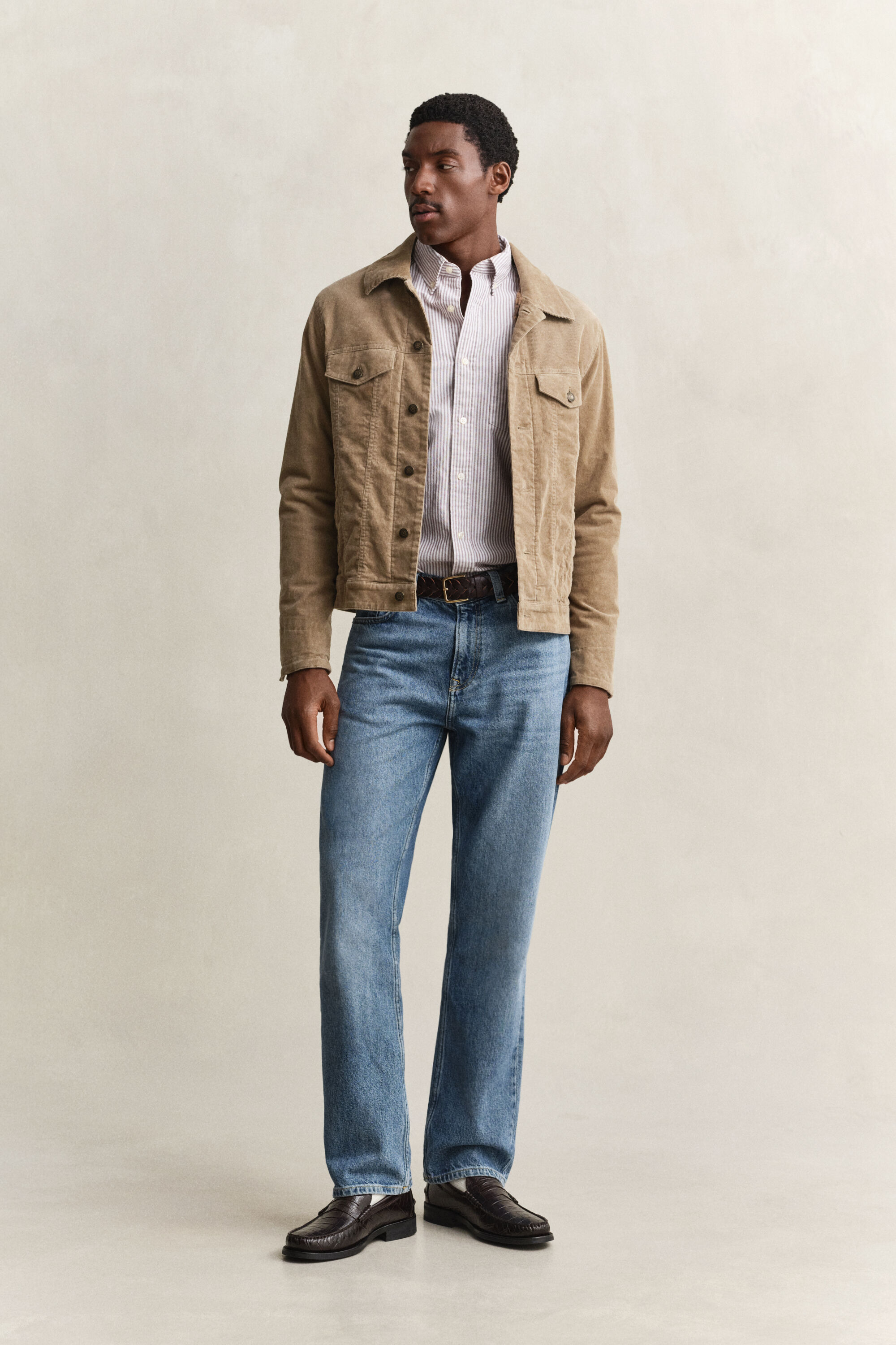 Classic Regular gestreept Oxford-overhemd