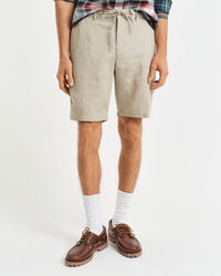 Relaxed Fit linnen short met trekkoordje