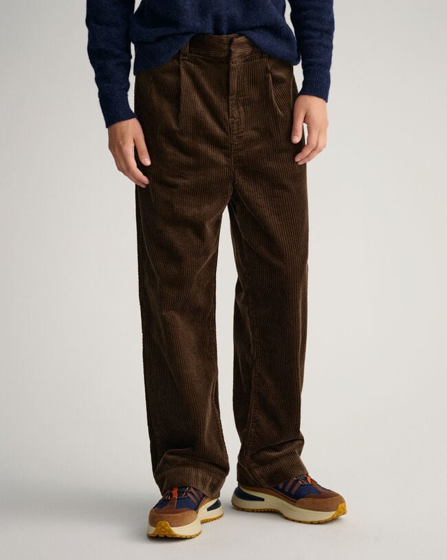 Corduroy broek met wijd volume