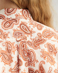 Regular Fit Paisley blouse van katoenen voile