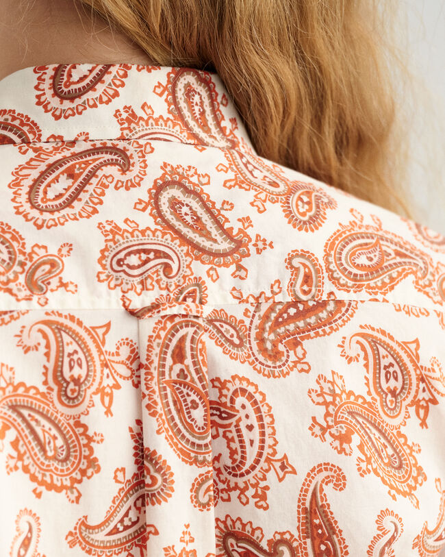 Regular Fit Paisley blouse van katoenen voile