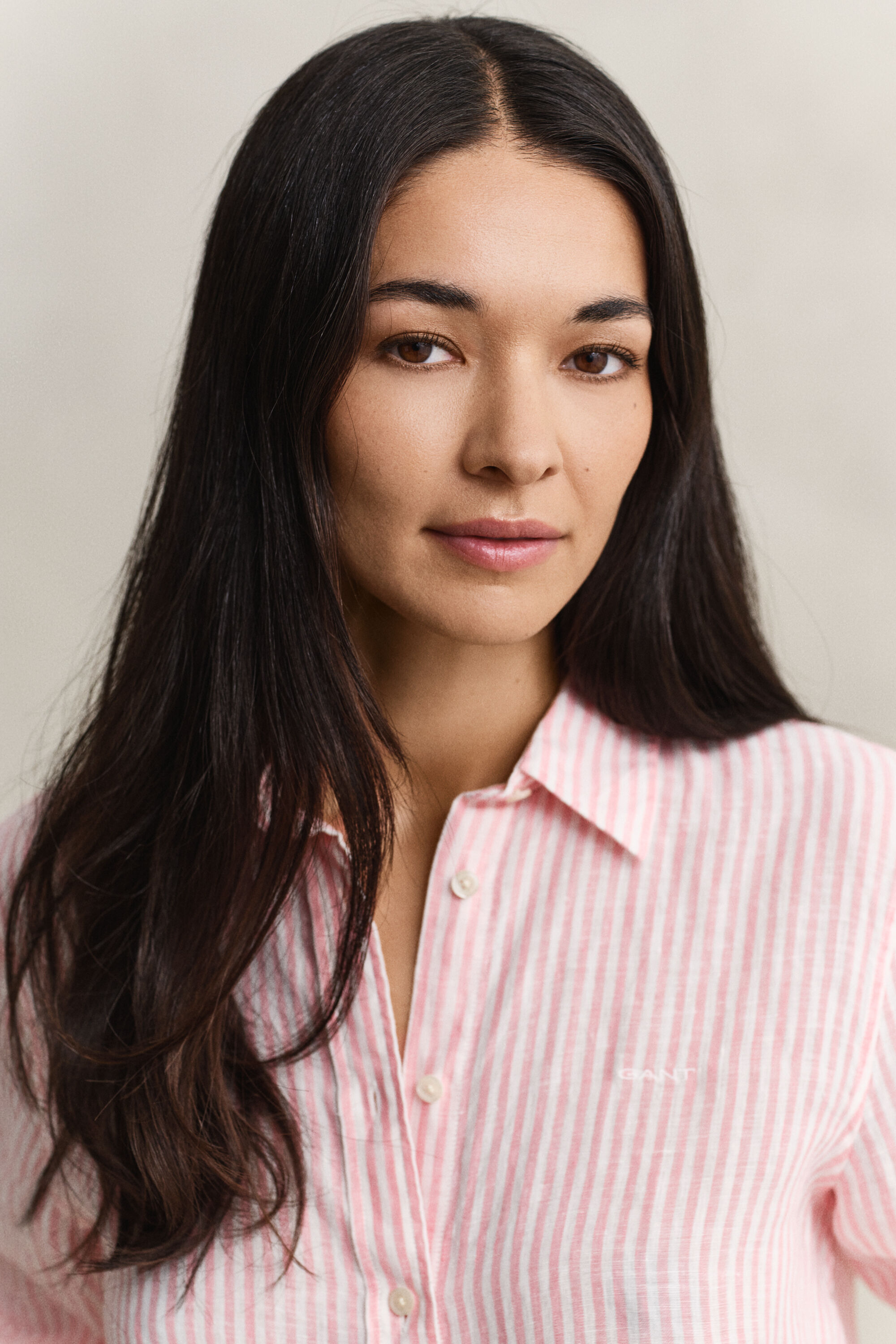 Regular Fit gestreept linnen overoverhemd