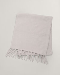 Pluizige, gebreide wollen sjaal