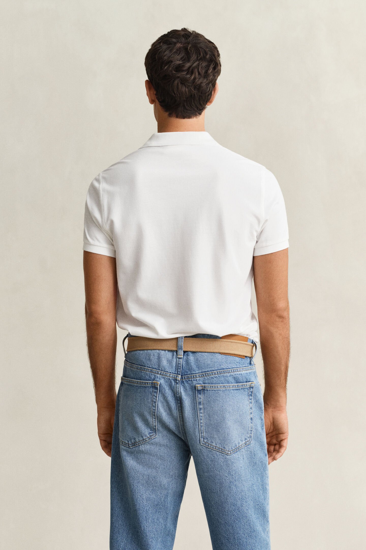 Slim Fit Shield piqu&eacute; poloshirt