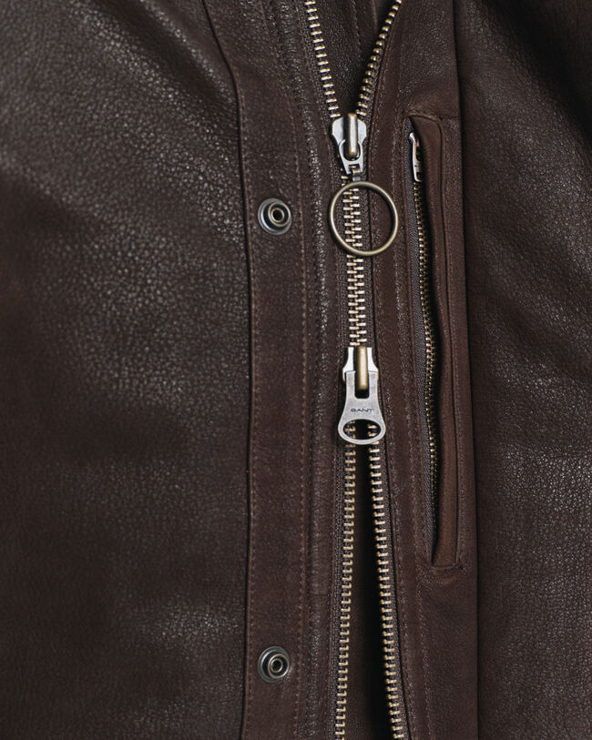 Dubbellaags jack van nubuck