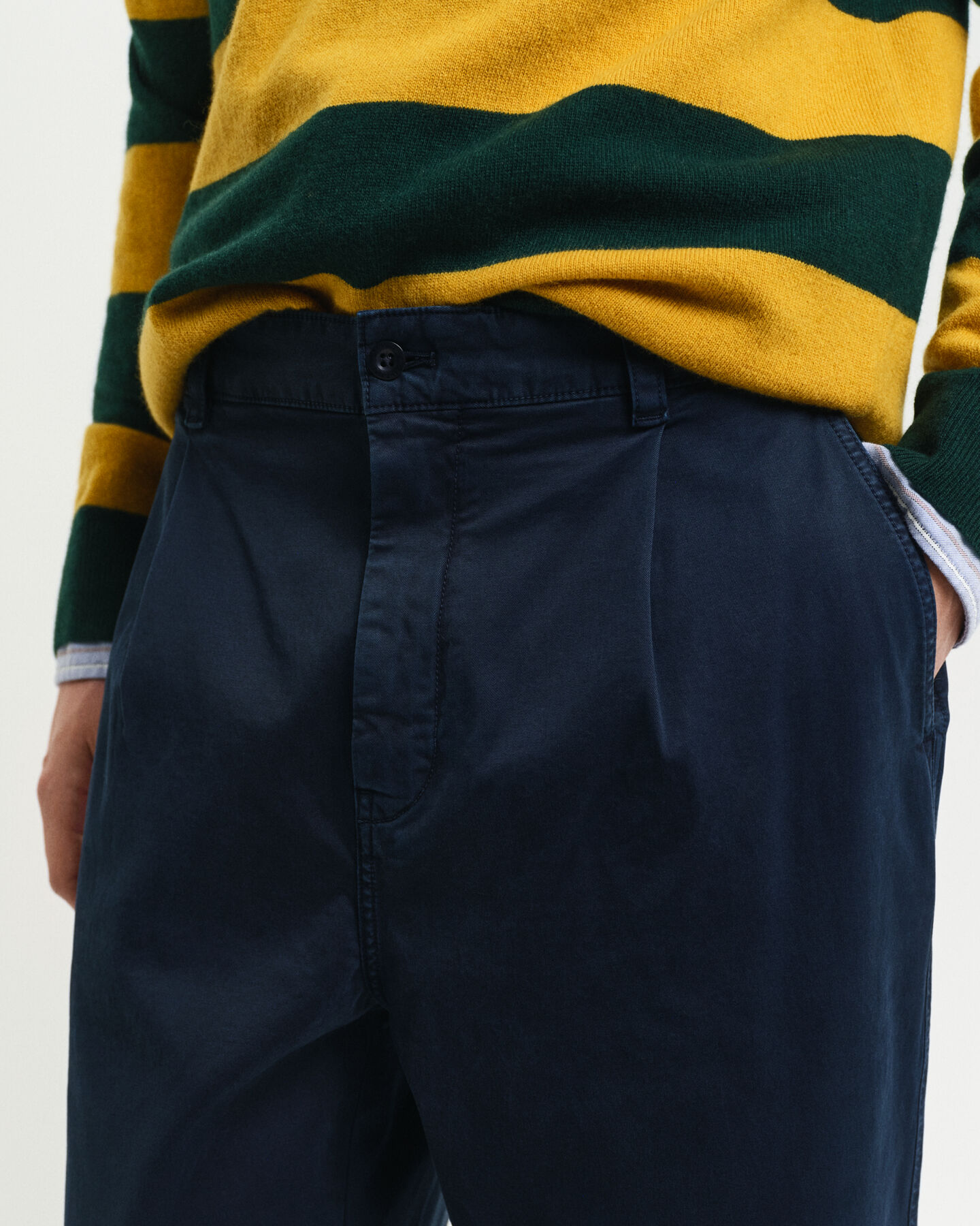 Relaxed Fit chino van katoenkeper