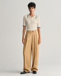 Gebreide polotrui met kleine kabels